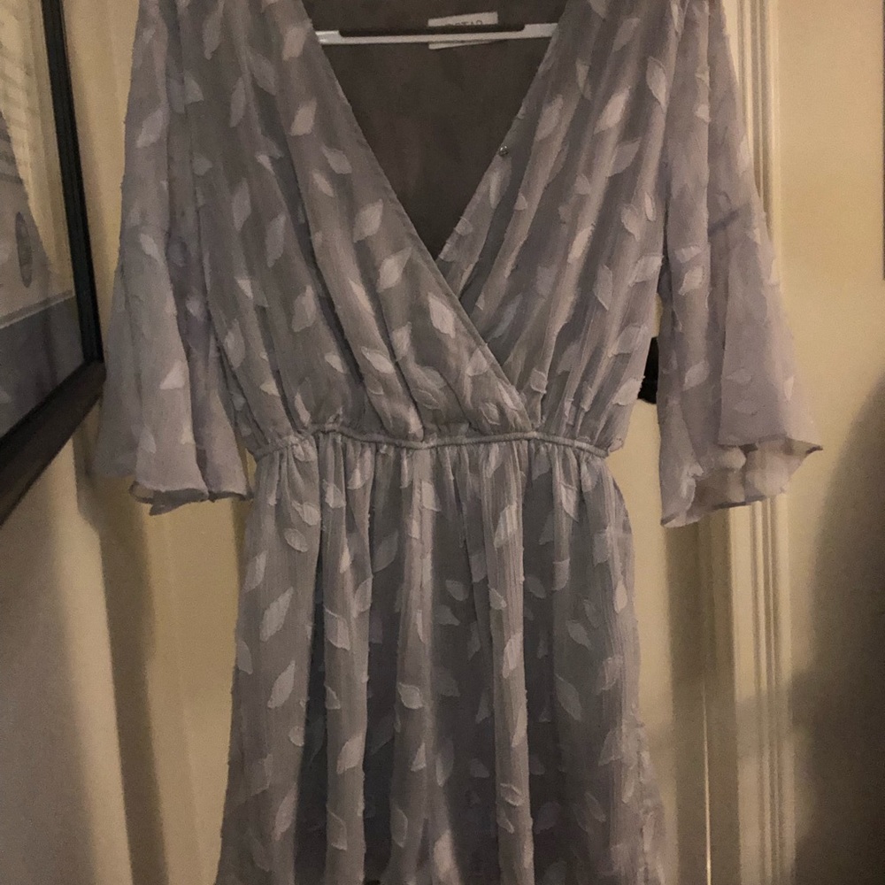 Grey frilly textured ROMPER